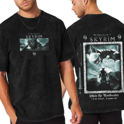 Skyrim The Elder Scrolls V Alduin Life Watch Eater T-Shirt
