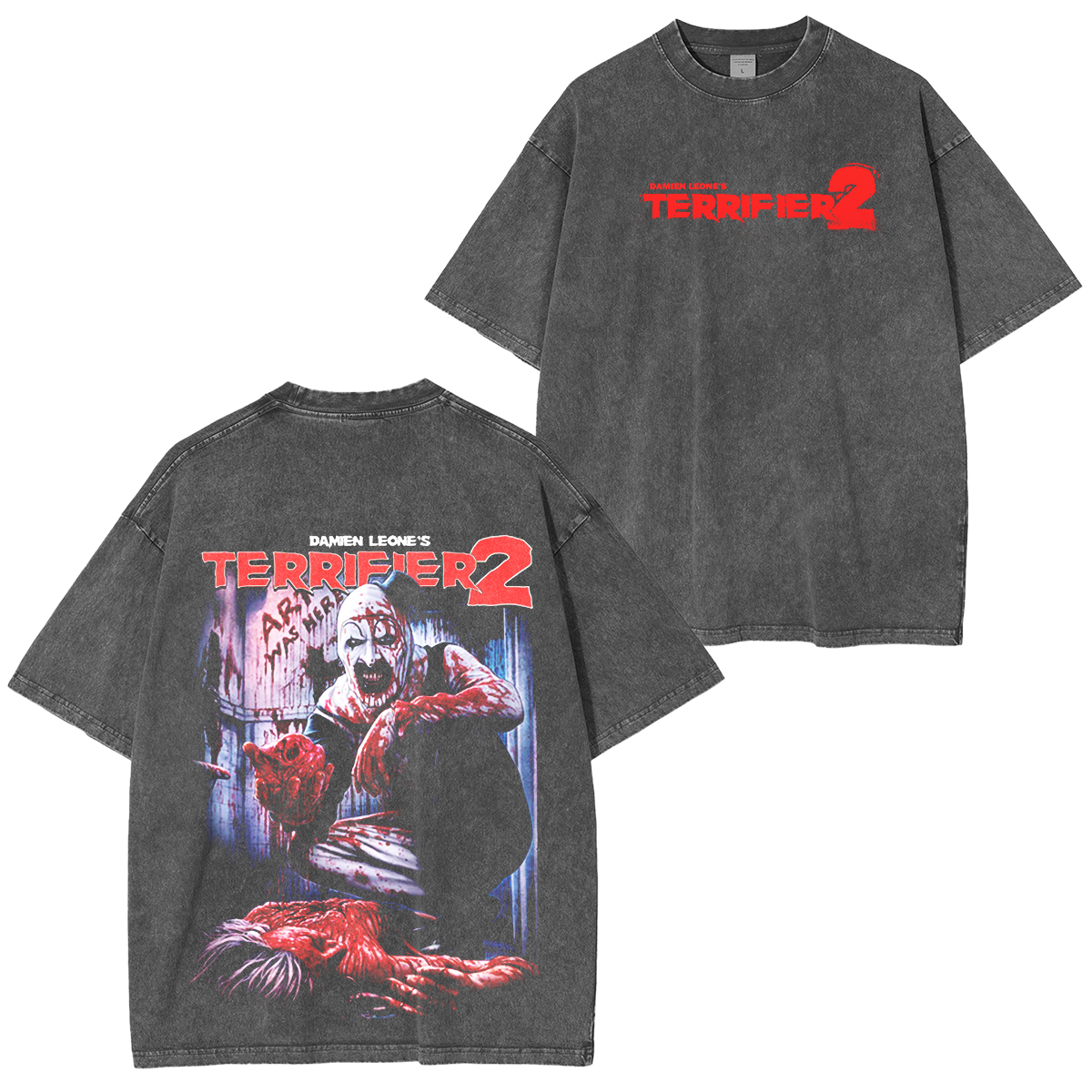 Terrifier 2 Class Clown Washed T-Shirt