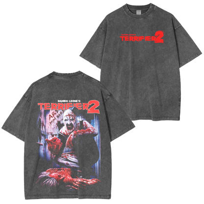 Terrifier 2 Class Clown Washed T-Shirt