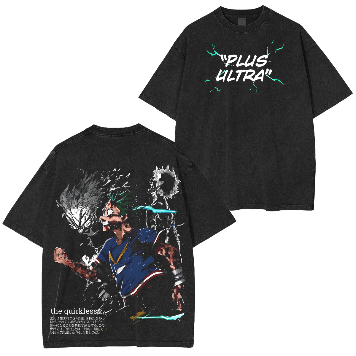 Vintage Deku Bakugo Todoroki Oversized Washed T-shirt/Crewneck/Hoodie
