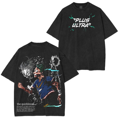 Vintage Deku Bakugo Todoroki Oversized Washed T-shirt/Crewneck/Hoodie