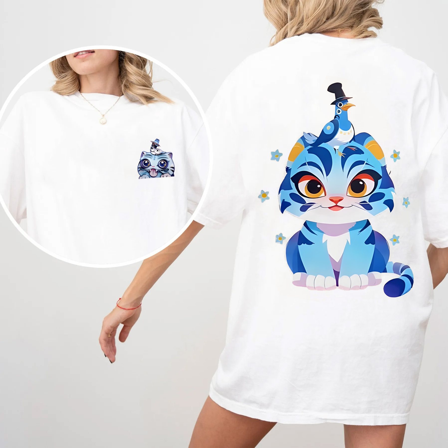 Derpy Blue Fur Tiger Unisex Shirt/Crewneck/Hoodie