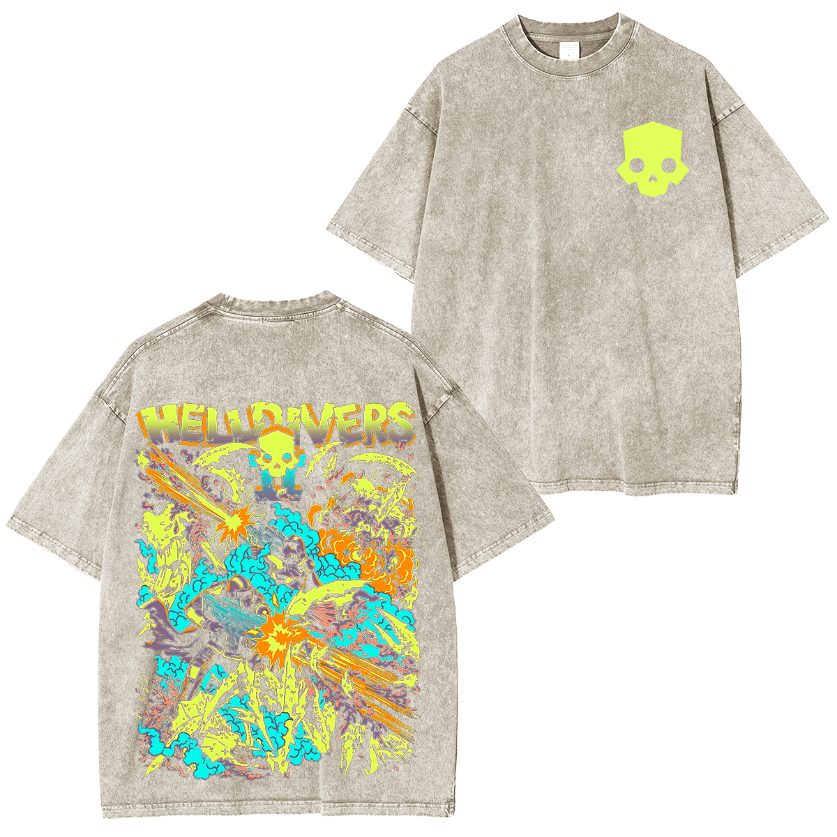 Helldivers 2 Vintage Unisex Washed T-Shirt