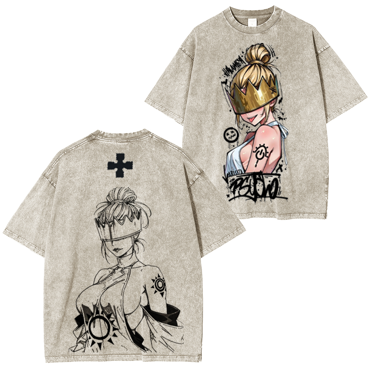 Haumea Fire Force Anime Double Printed Vintage T-shirt/Crewneck/Hoodie