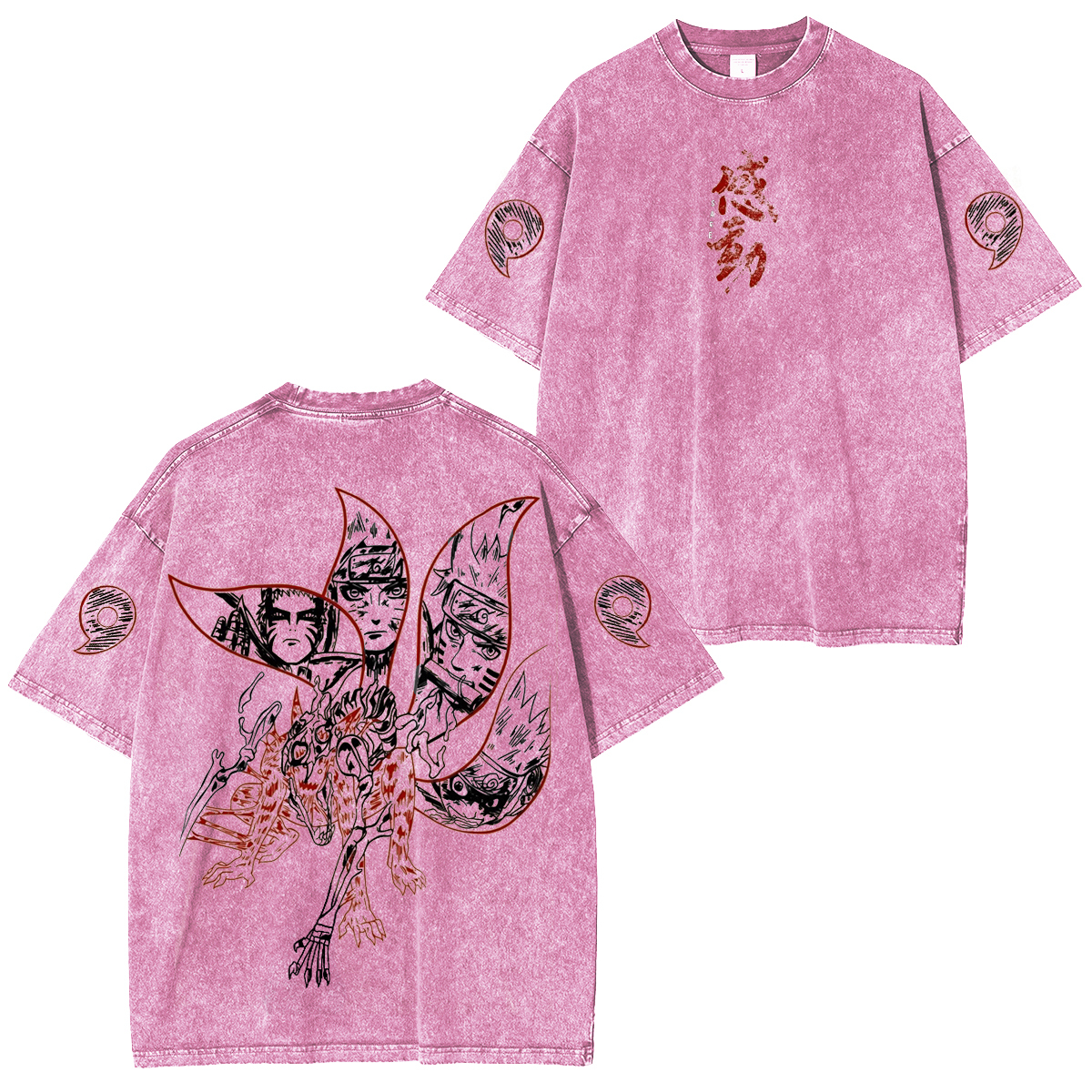 Naruto Kurama��s rage, Naruto��s spirit Vintage Washed T-shirt/Crewneck/Hoodie