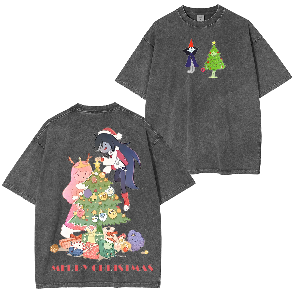 Adventure Time Christmas Vintage Washed T-shirt/Crewneck/Hoodie