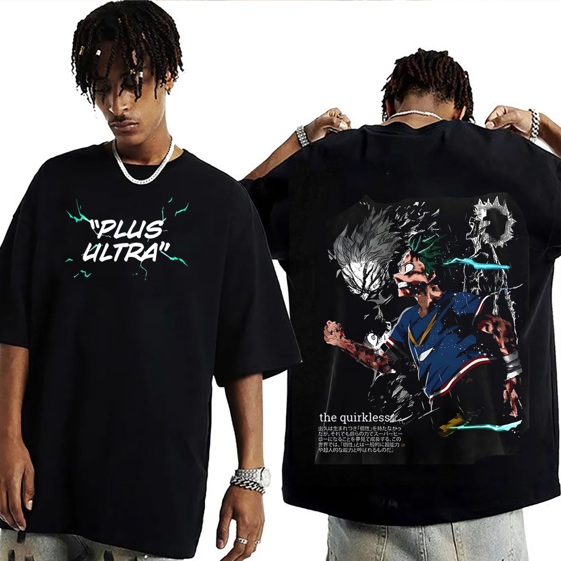 Vintage Deku Bakugo Todoroki Oversized Washed T-shirt/Crewneck/Hoodie