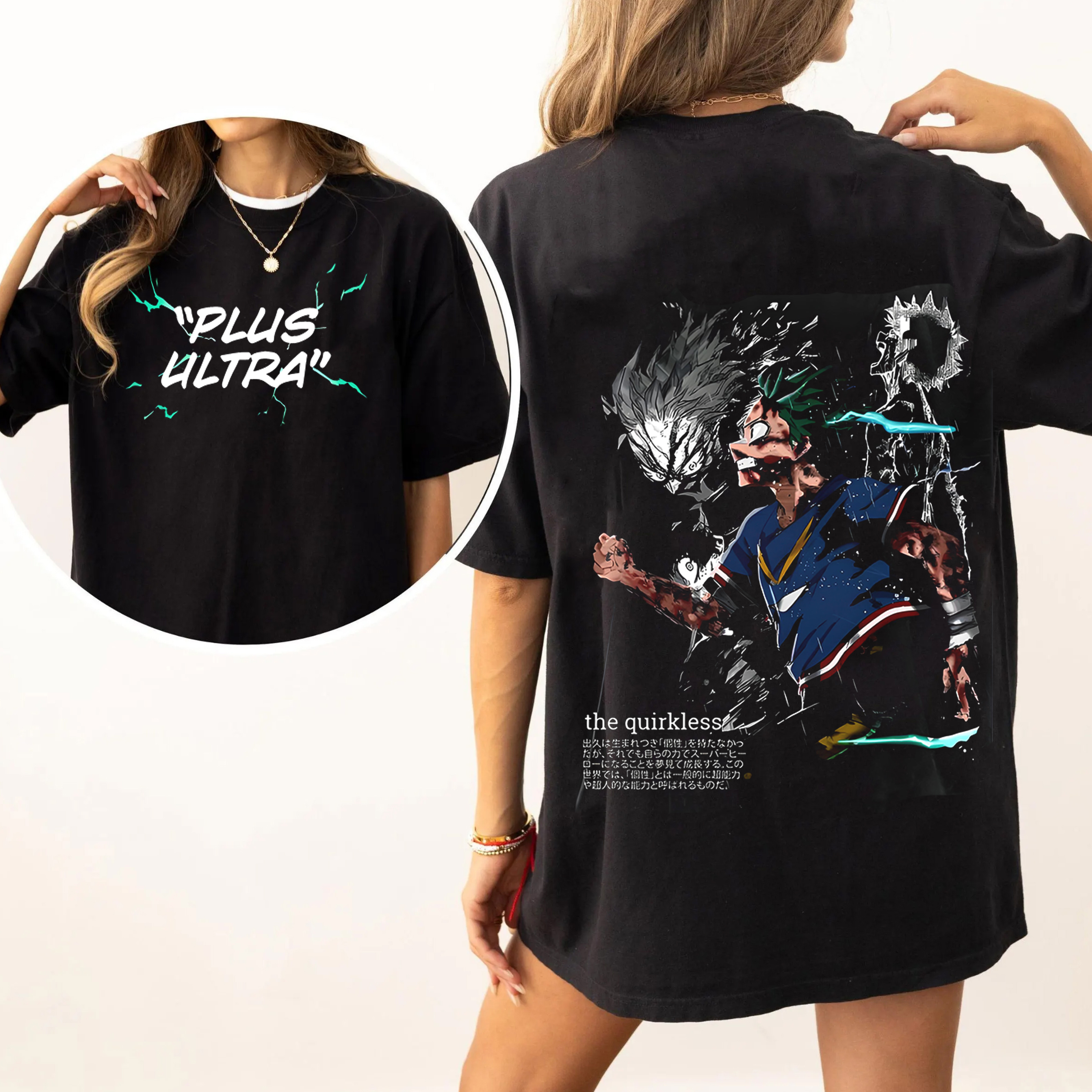 Vintage Deku Bakugo Todoroki Oversized Washed T-shirt/Crewneck/Hoodie