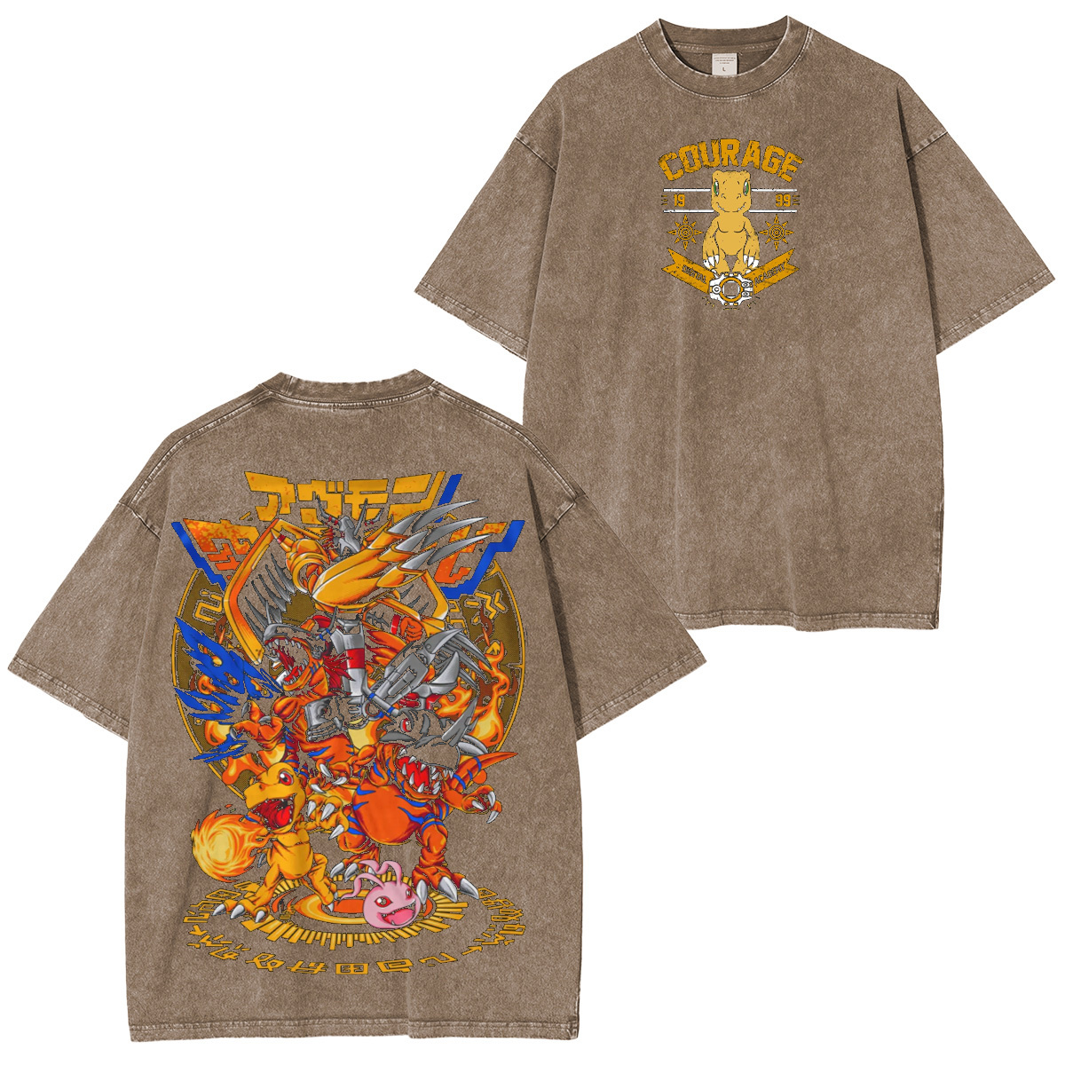 Classic Agumon Digimon Oversized T-shirt/Crewneck/Hoodie