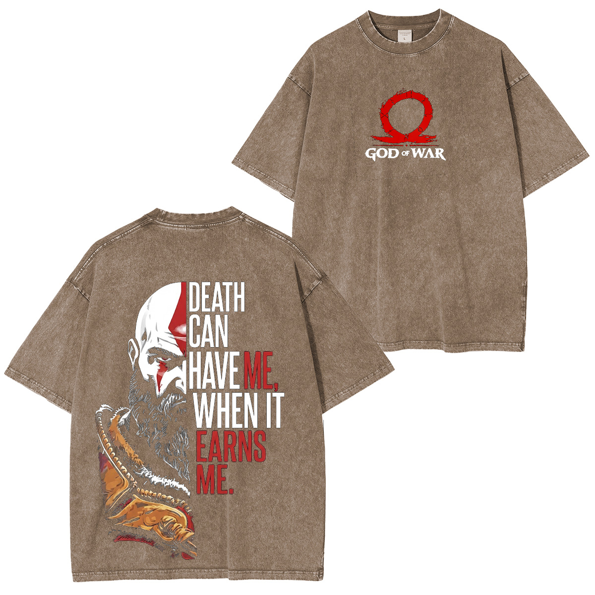 God killer  God Of War Unisex Washed T-Shirt