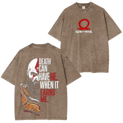 God killer  God Of War Unisex Washed T-Shirt