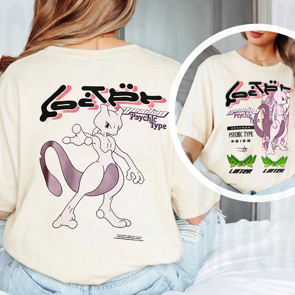 Pokémon By Loiter Mewtwo Unisex Shirts/Crewneck/Hoodie