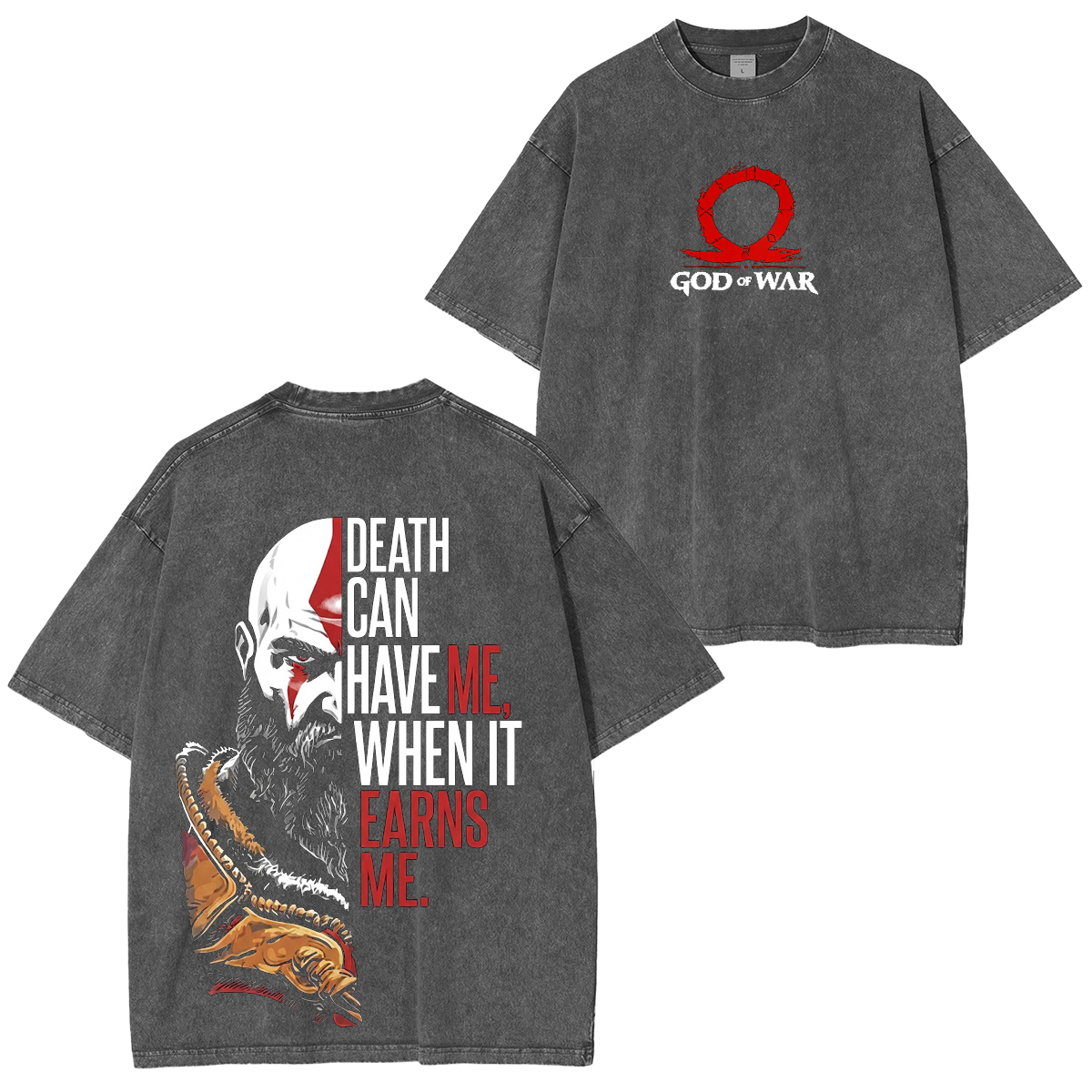 God killer  God Of War Unisex Washed T-Shirt