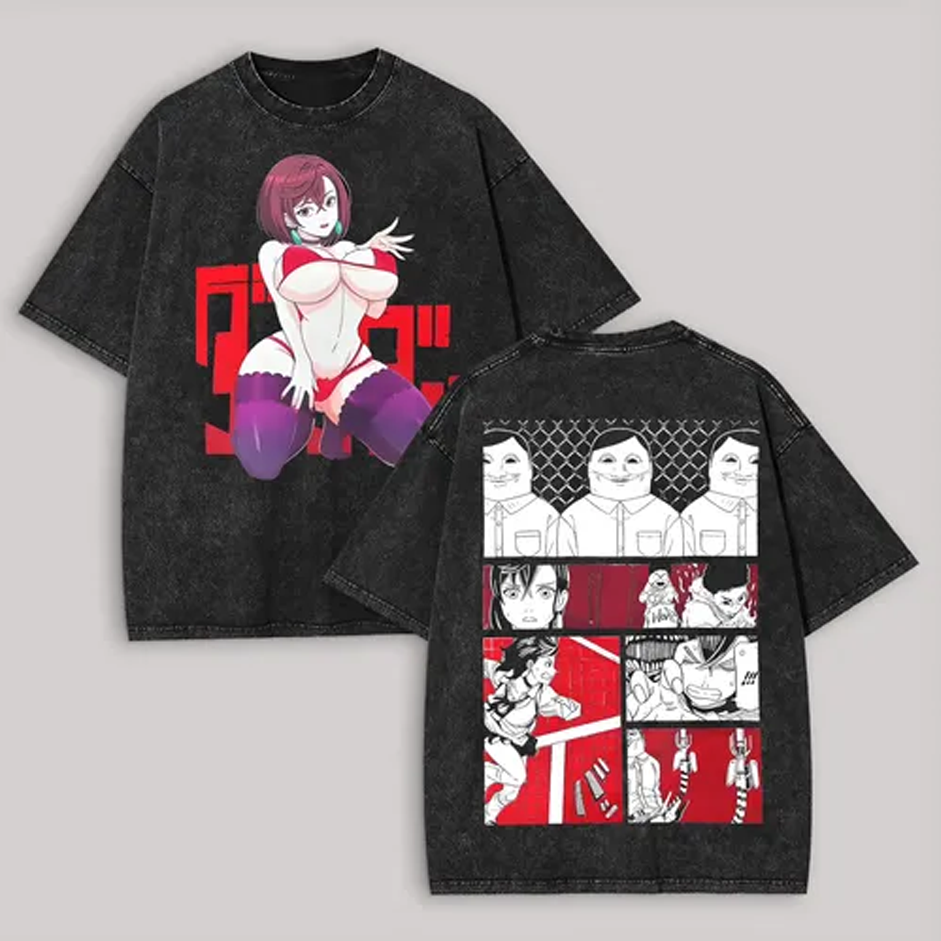 Momo Ayase Dandadan Anime Unisex Washed T-Shirt