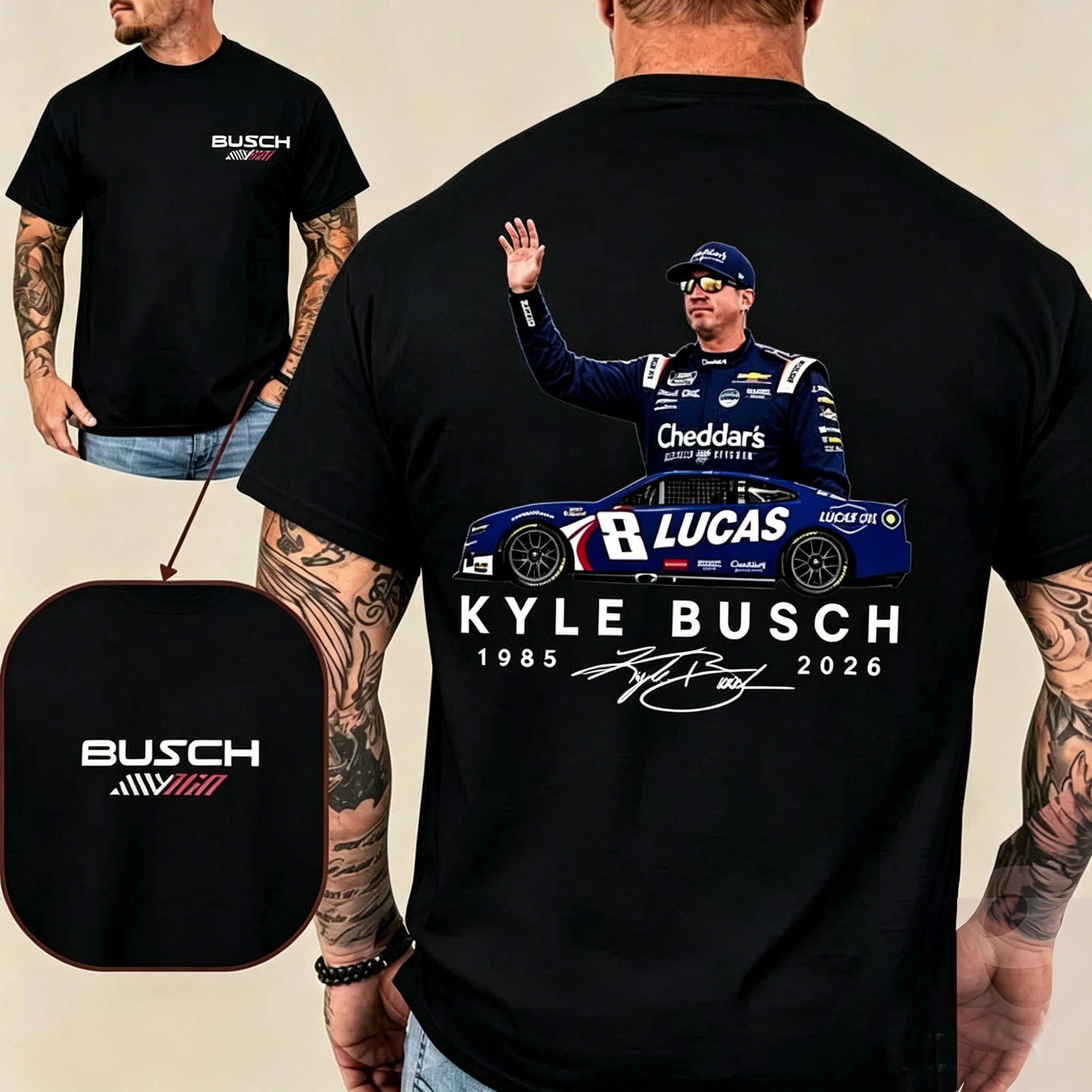 Vintage Kyle Busch Memorial 1985-2026 Unisex Shirts/Crewneck/Hoodie