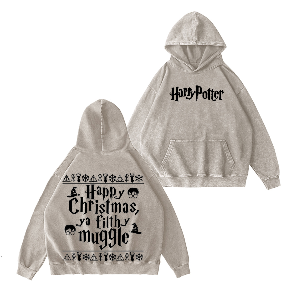 Happy Christmas Ya Filthy Muggle Oversized Washed T-shirt/Crewneck/Hoodie