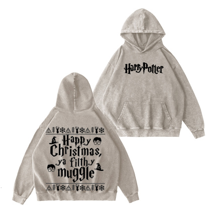 Happy Christmas Ya Filthy Muggle Oversized Washed T-shirt/Crewneck/Hoodie