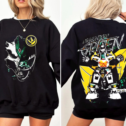 Dragonzord Green Ranger Mighty Morphin Power Rangers Vintage Washed T-shirt/Crewneck/Hoodie