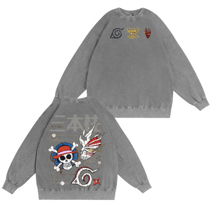 One Piece x Bleach x Naruto Oversized T-shirt/Crewneck/Hoodie