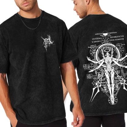 Neon Genesis Evangelion Game Unisex Washed T-Shirt