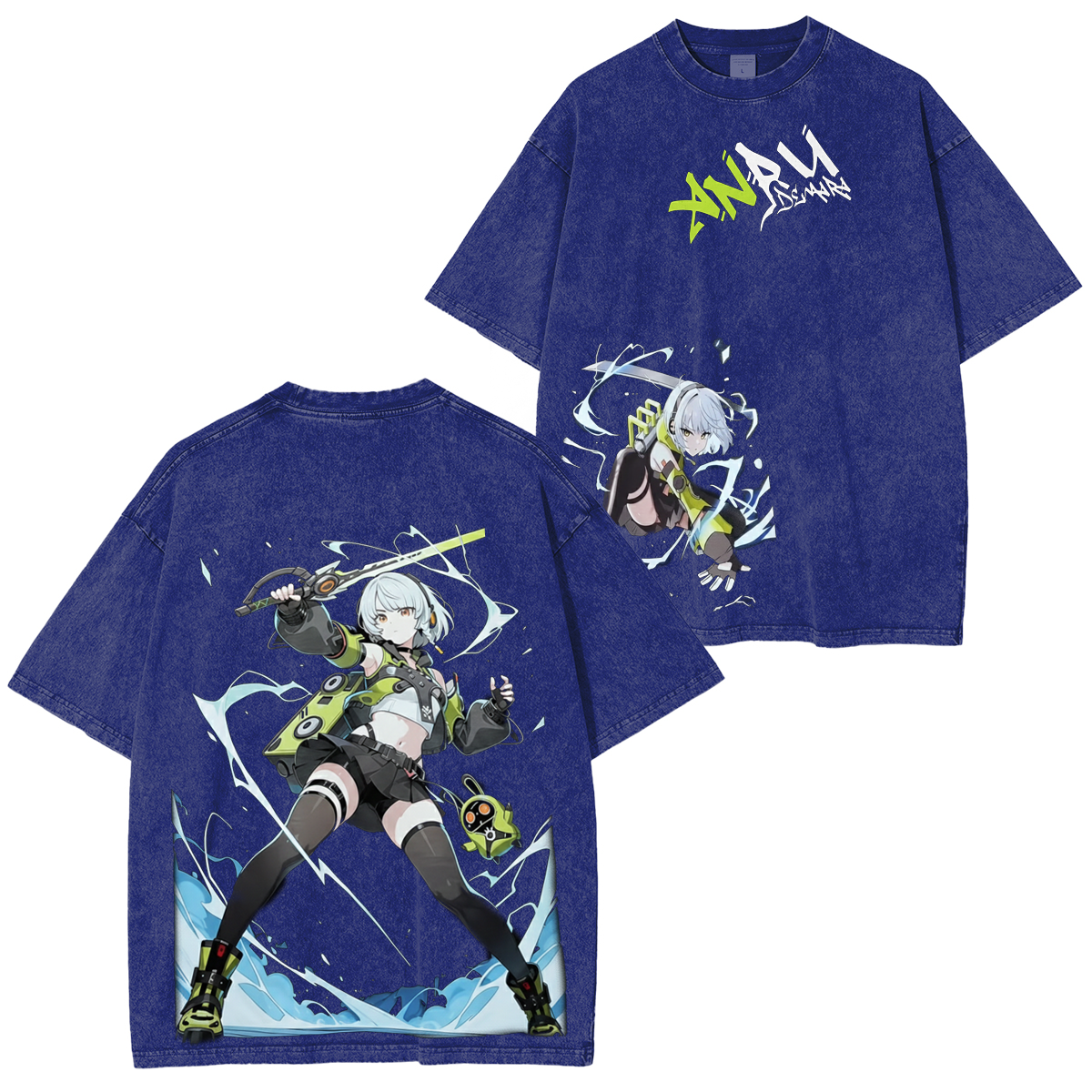 Anby Demara Zenless Zone Zero Oversized Unisex Washed T-Shirt