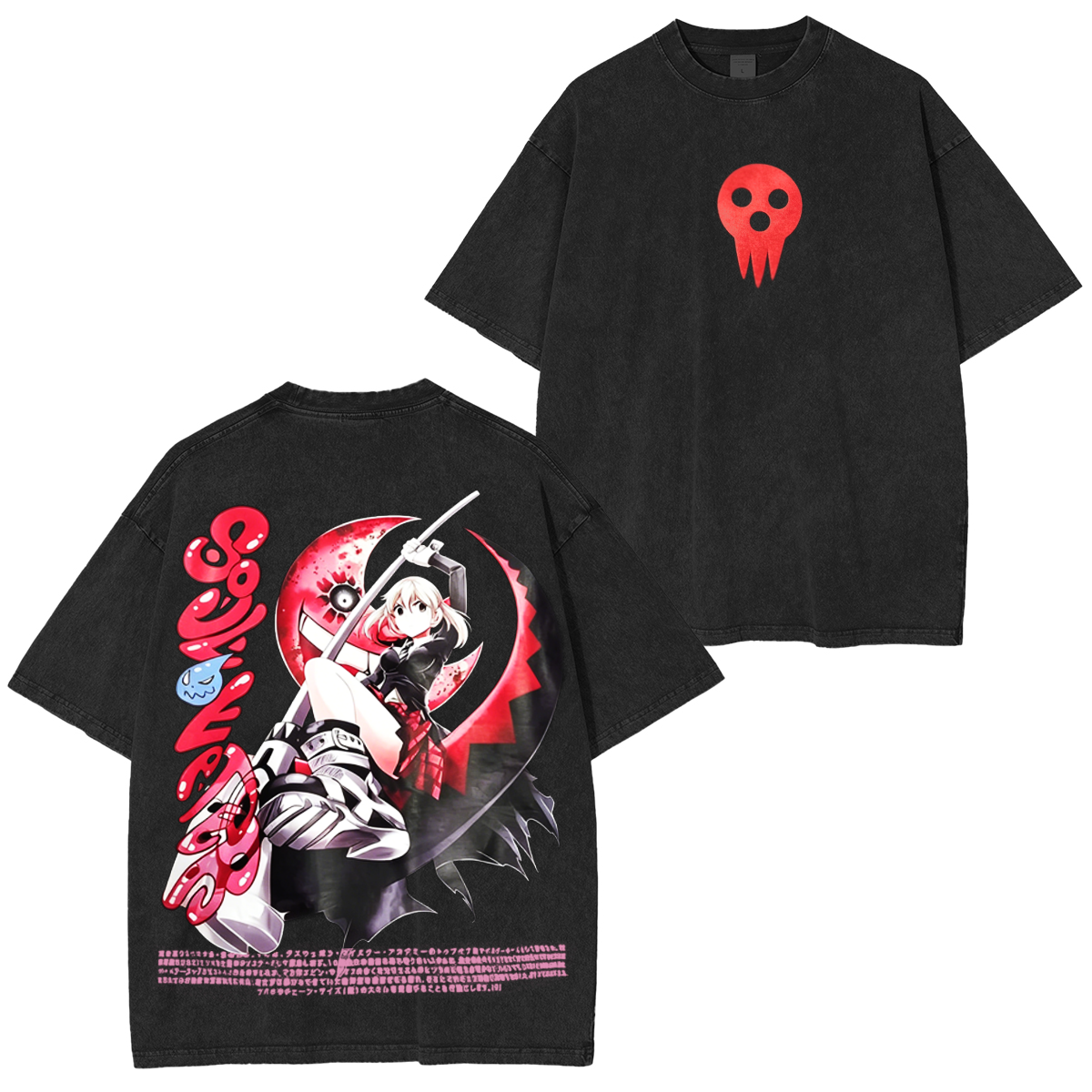 Maka Albarn x Soul Eater Anime Oversized Unisex Washed T-Shirt