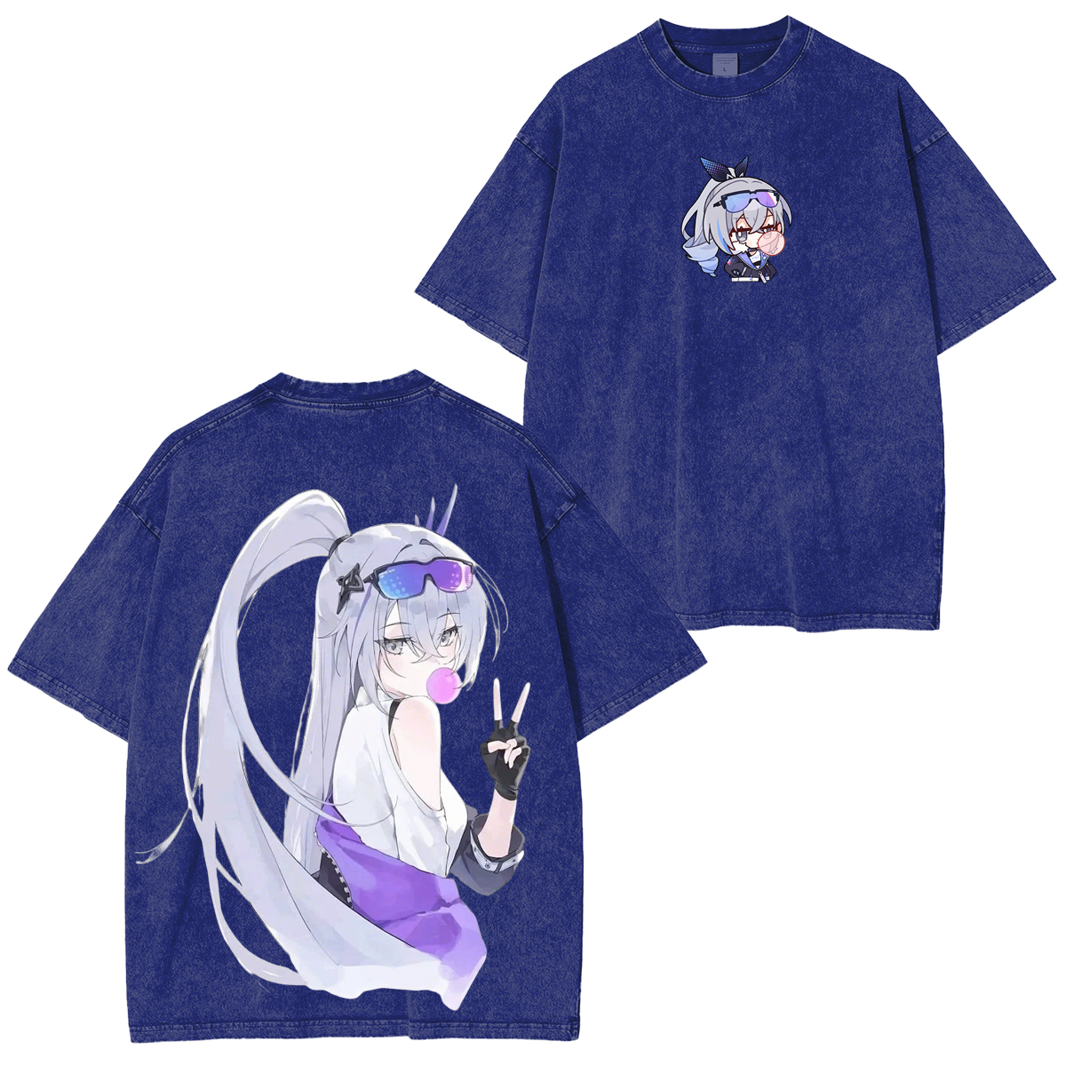 Silver Wolf Honkai Star Rail" Essential Oversized Unisex Washed T-Shirt