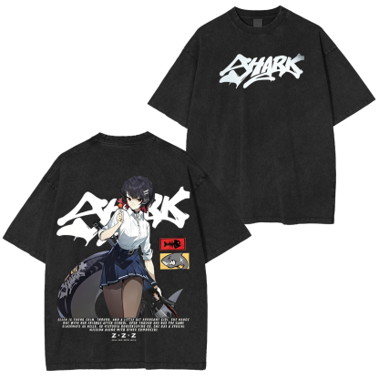 Zenless Zone Zero Jane Doe Oversized Unisex Washed T-Shirt