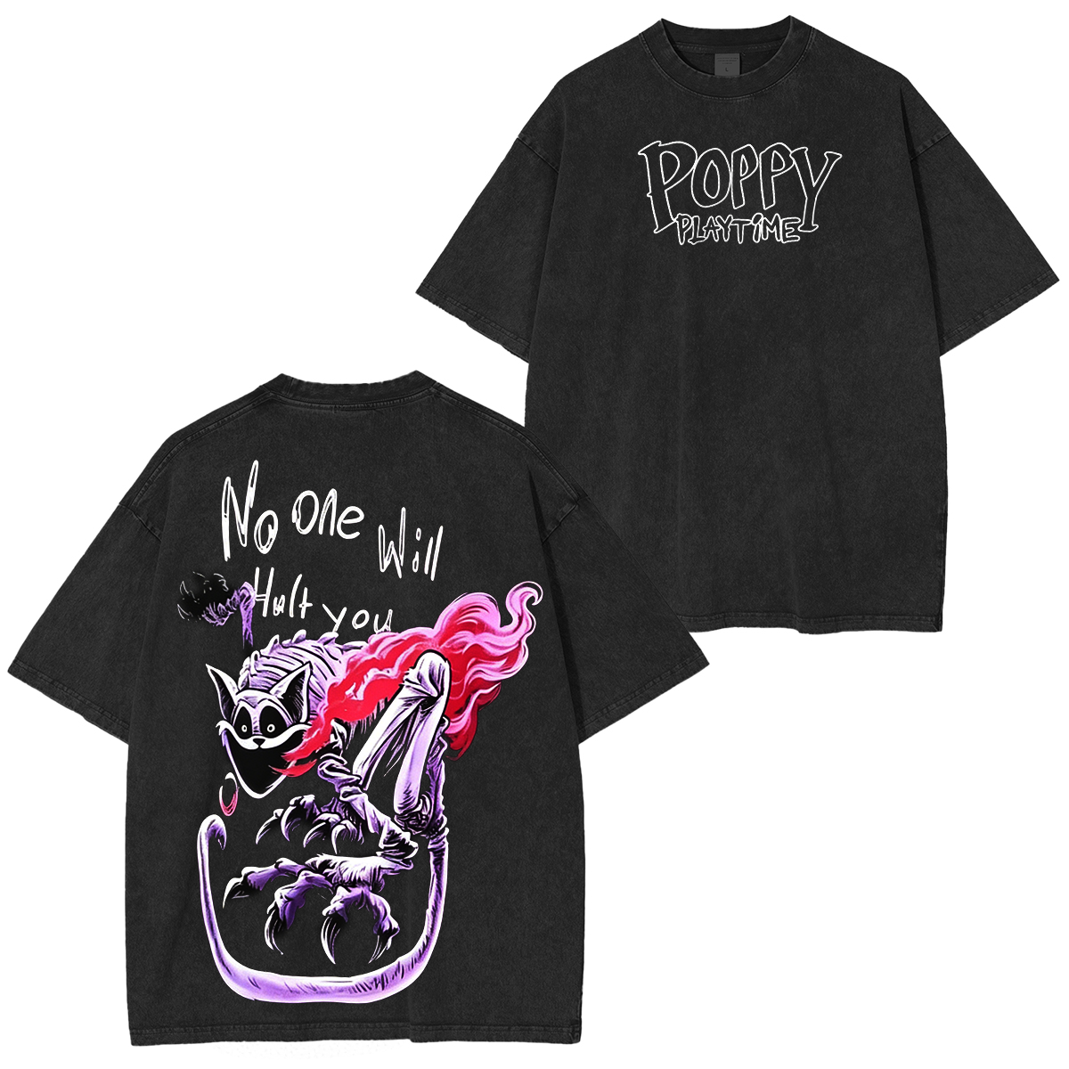Poppy Playtime Oversized Unisex Washed T-Shirt