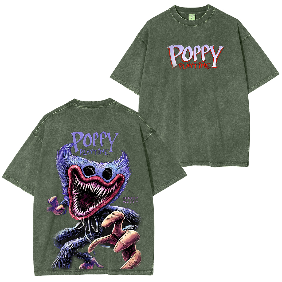 Poppy Playtime Oversized Unisex Washed T-Shirt