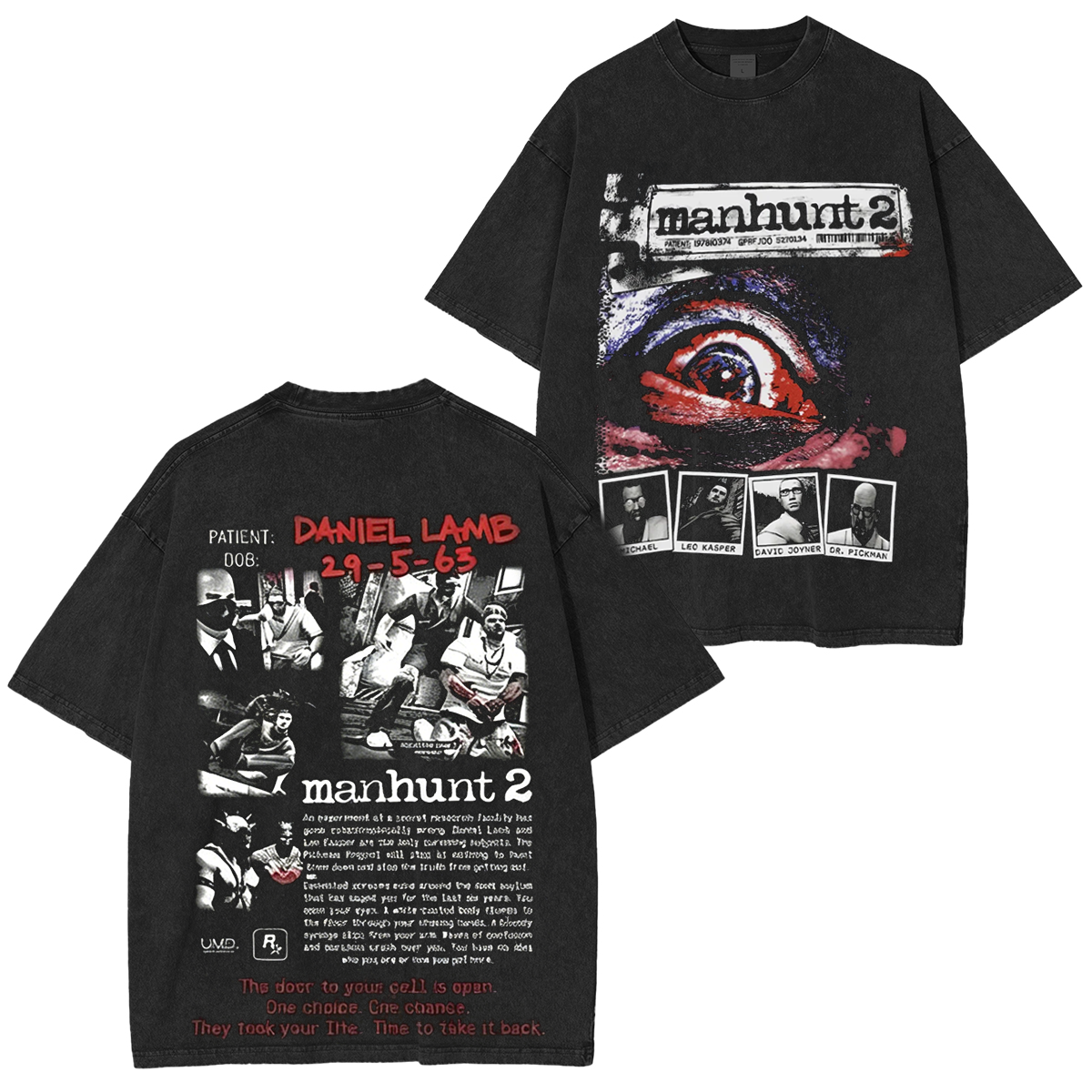 Manhunt 2 Unisex Washed T-Shirt