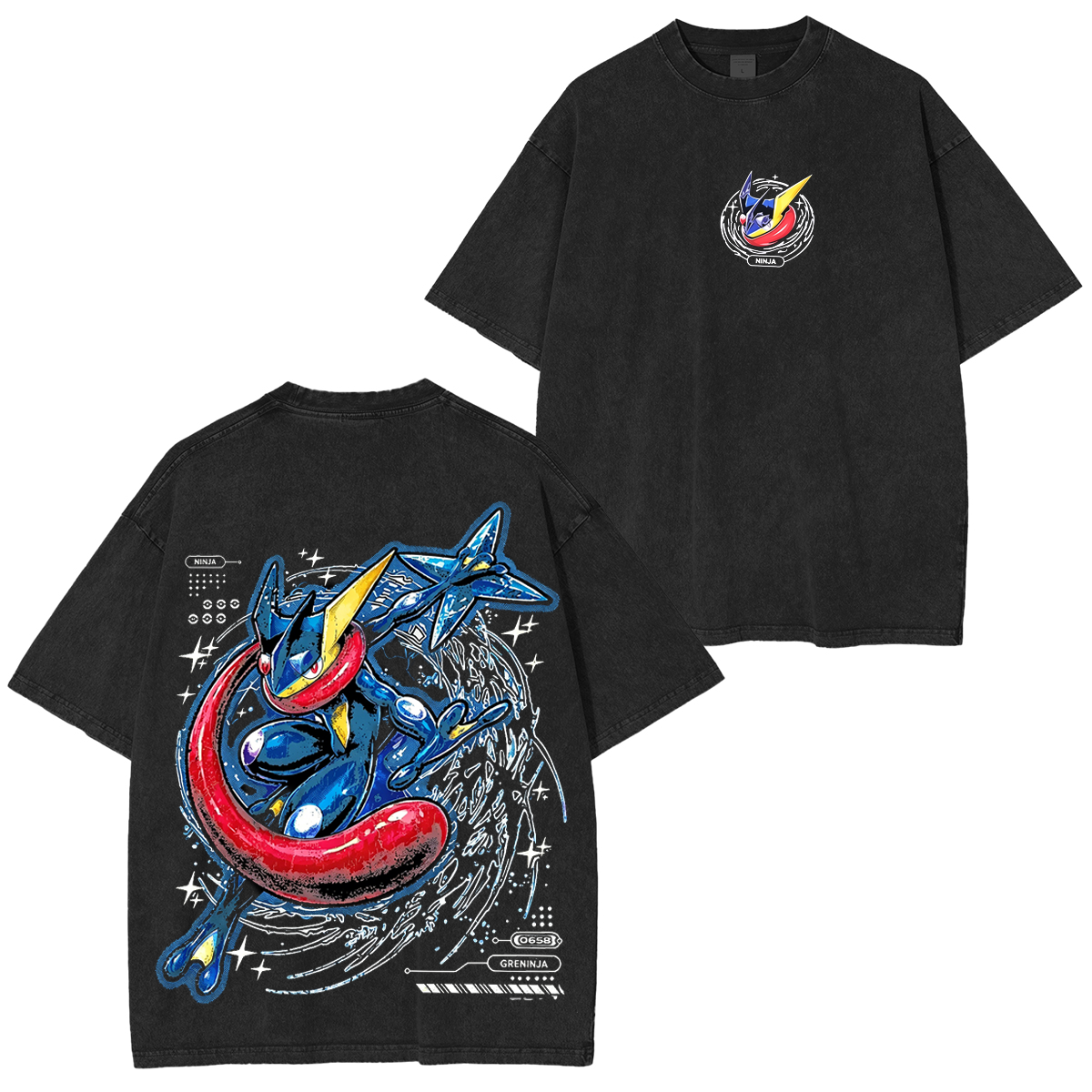 Greninja Oversized Unisex Washed T-Shirt