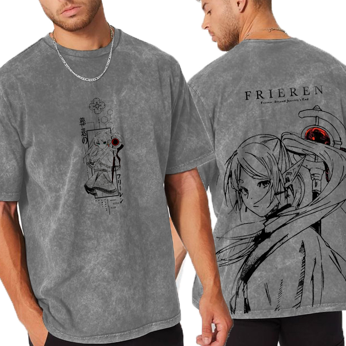 Frieren Beyond Journey's End Vintage Washed T-shirt/Crewneck/Hoodie
