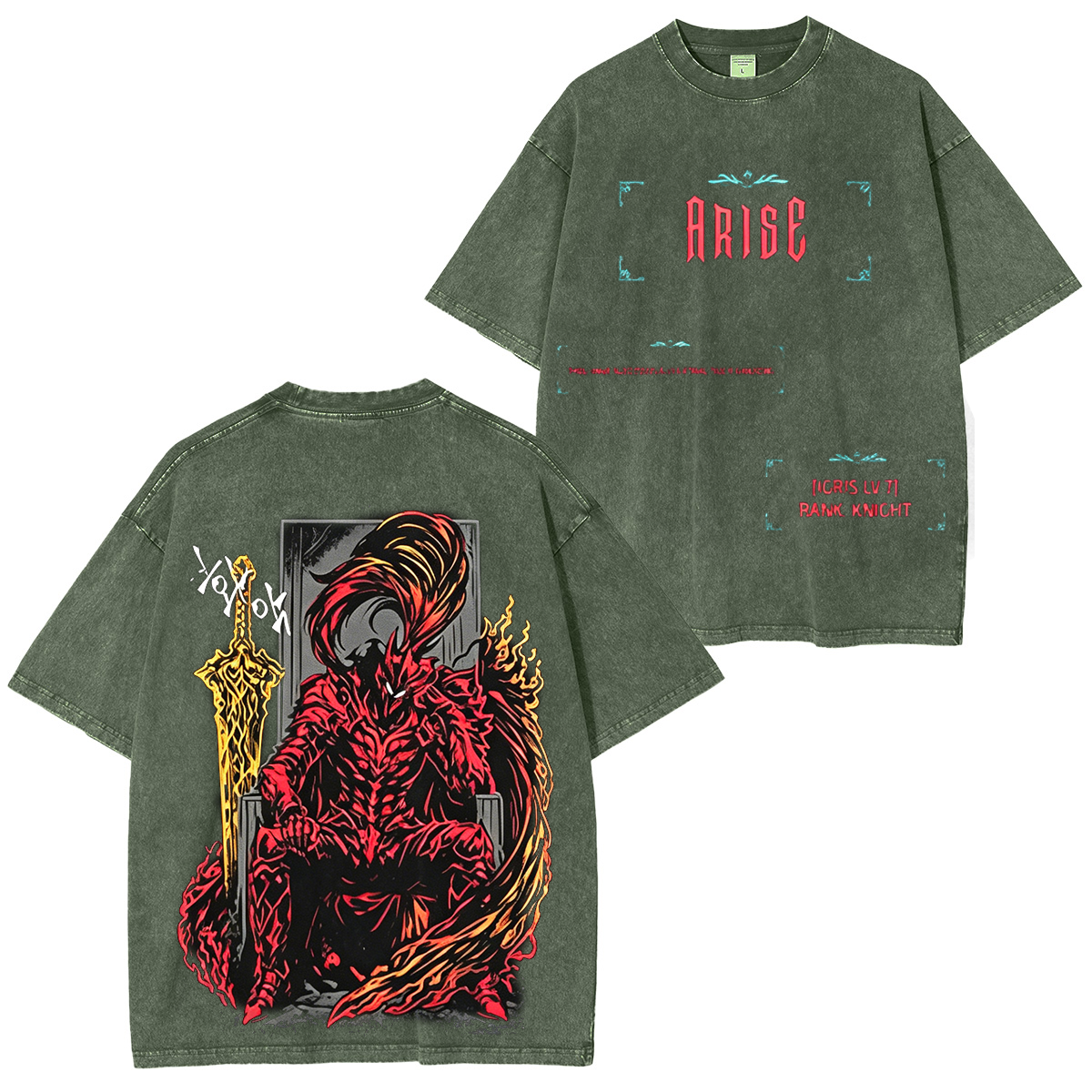 Solo Leveling Anime Unisex Washed T-Shirt