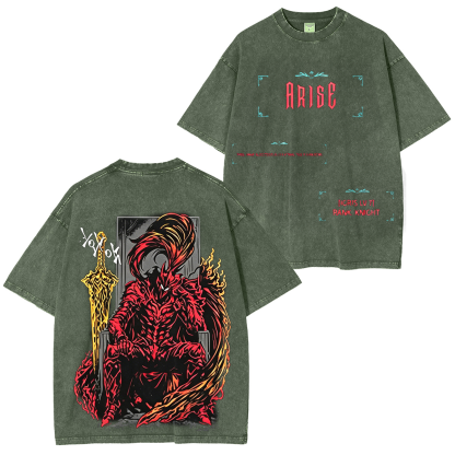 Solo Leveling Anime Unisex Washed T-Shirt