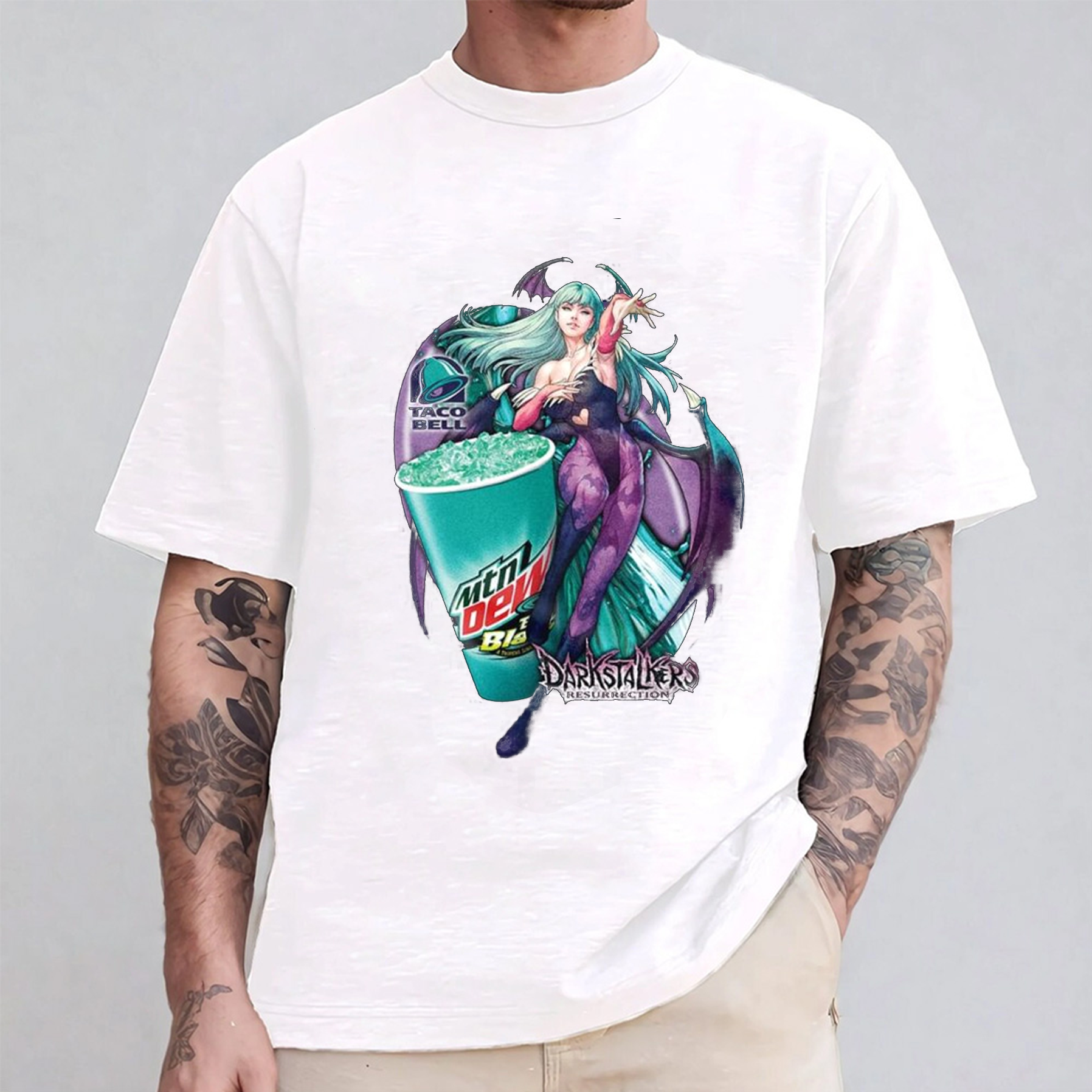 Taco Bell Baja Blast Darkstalkers Resurrection Oversized T-shirt/Crewneck/Hoodie