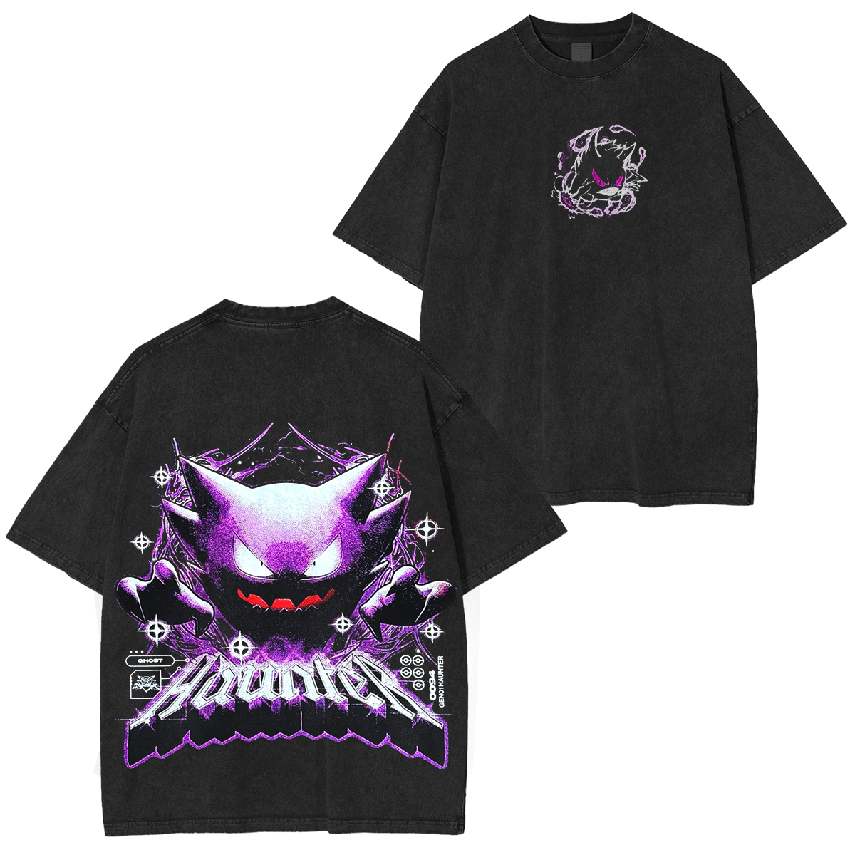 Pokémon Gengar Checker  Unisex Washed T-Shirt
