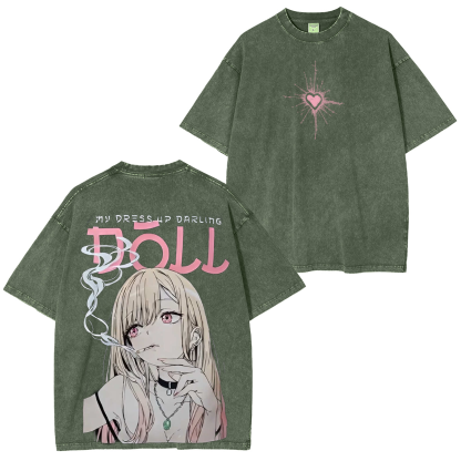 Marin Kitagawa My Dress-Up Darling Oversized  Anime Unisex Washed T-Shirt