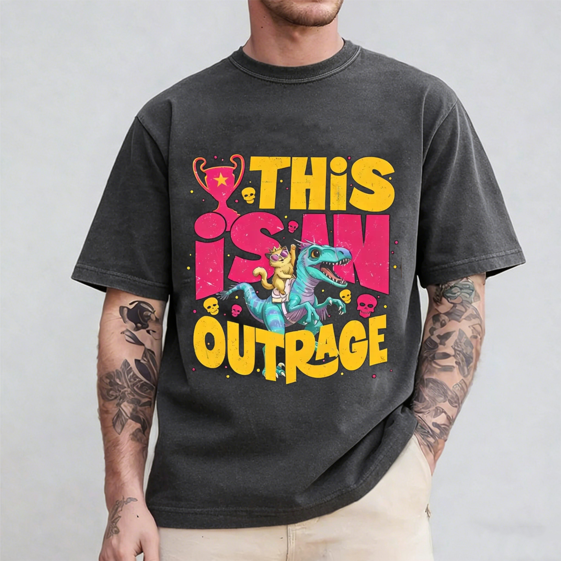 Princess Donut graphic tees This is an OUTRAGE Oversized T-shirt/Crewneck/Hoodie