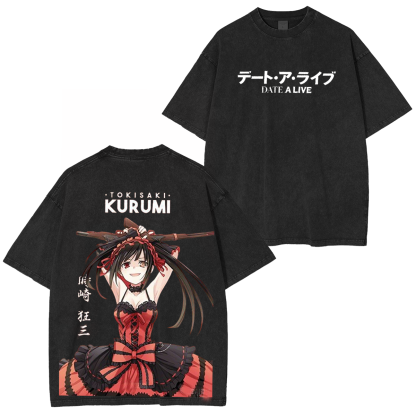 Kurumi Tokisaki Unisex Washed T-Shirt