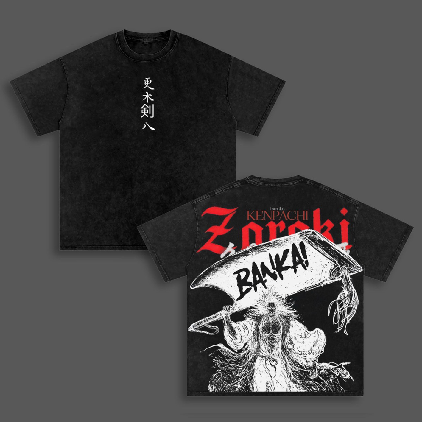 Zaraki Kenpachi Bleach Fans  Washed T-shirt/Crewneck/Hoodie