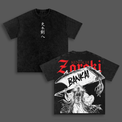 Zaraki Kenpachi Bleach Fans  Washed T-shirt/Crewneck/Hoodie