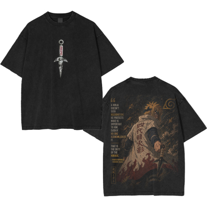 Minato Obito Naruto Unisex Washed T-Shirt