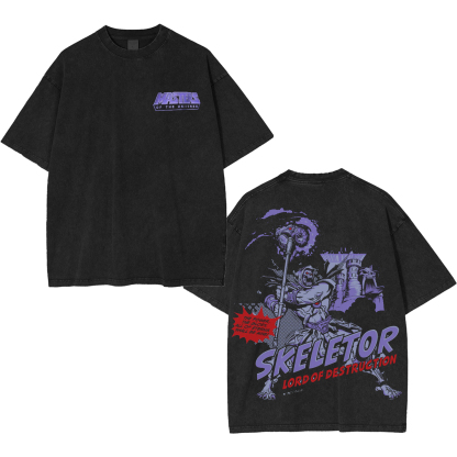 Skeletto, the King of Destruction Master of the Universe Unisex Washed T-Shirt