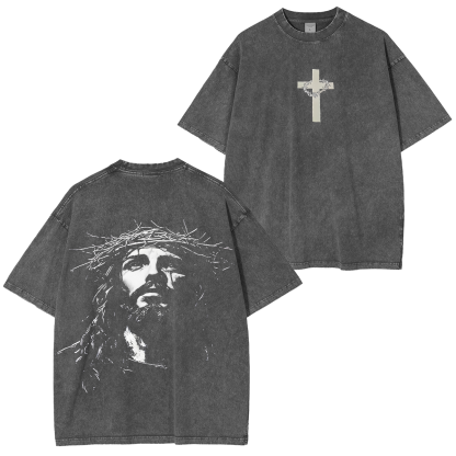 Vintage Washed Jesus Unisex Washed T-Shirt