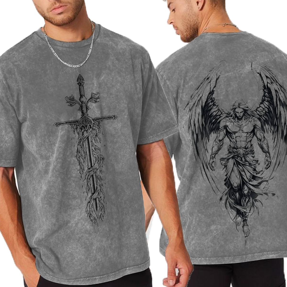 Archangel Michael: Transform Your Style with Power Unisex Washed T-Shirt