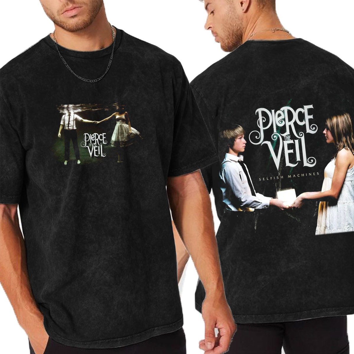 Pierce The Veil Selfish Machines Washed T-Shirt