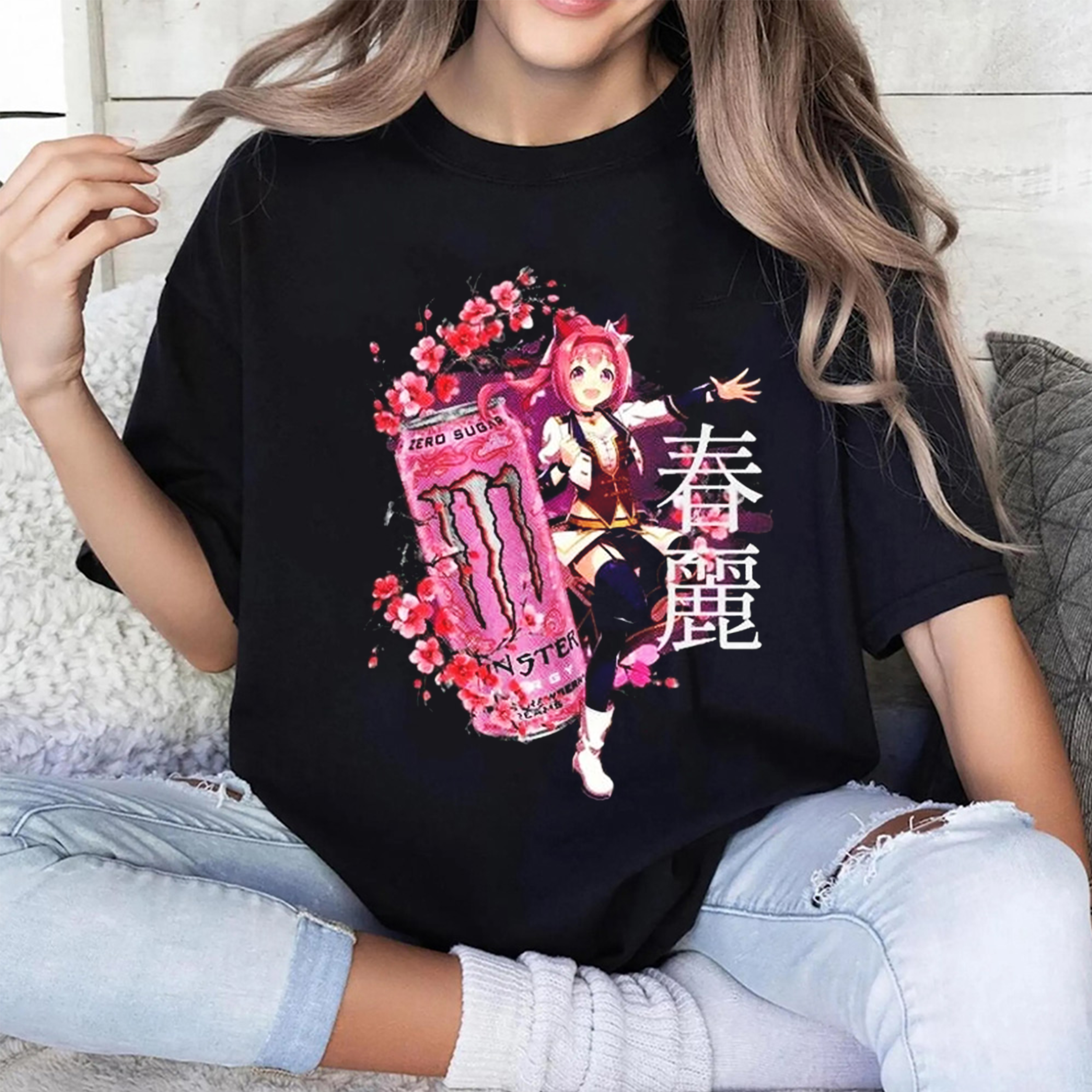 Haru Urara Uma Musume Sakura Monster Energy Unisex Shirt/Crewneck/Hoodie