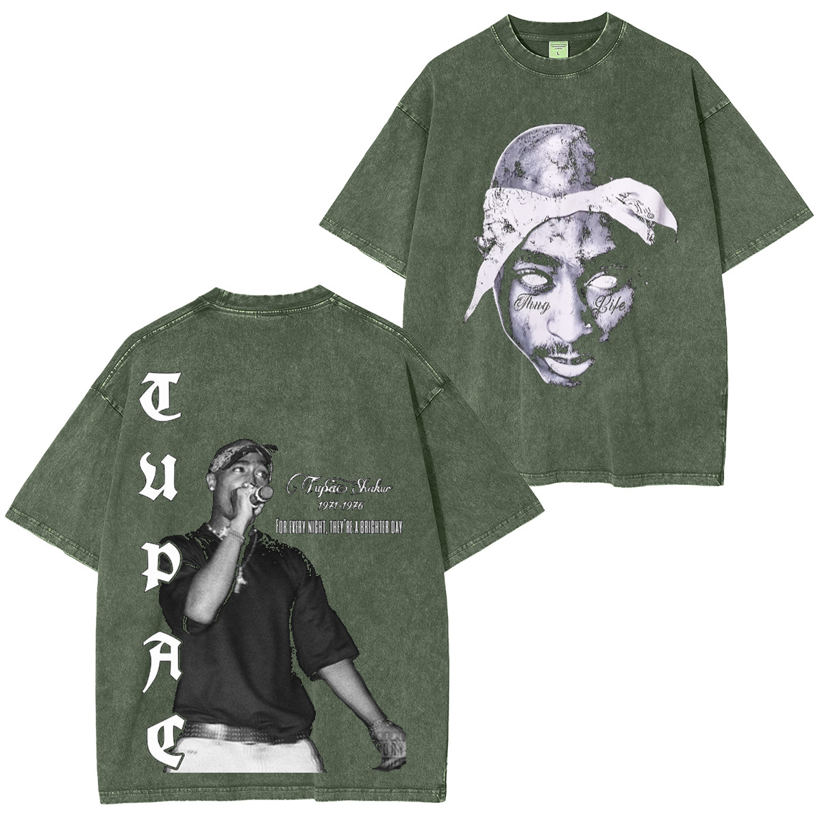 Tupac Shakur Washed Unisex T-Shirt