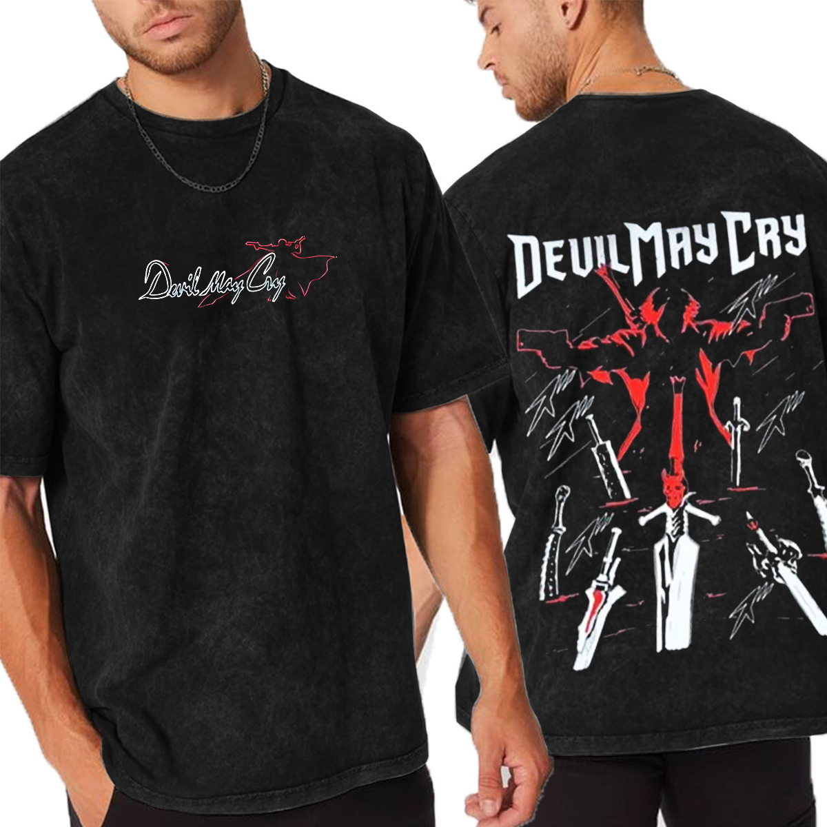 Devil May Cry Oversized  Washed  Vintage T-Shirt